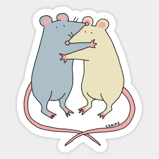 Rat Hug Sticker